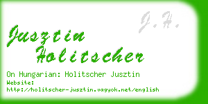 jusztin holitscher business card